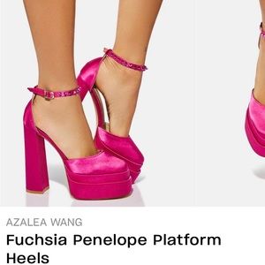 Dolls Kill Azalea Wang hot pink platform.